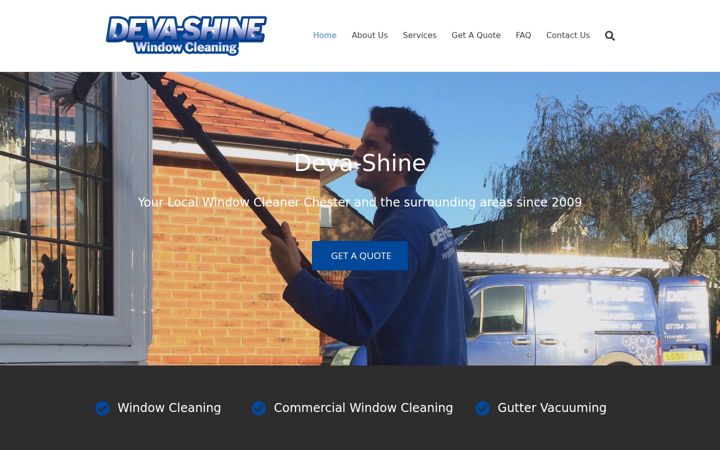 Screenshot of deva-shine.co.uk