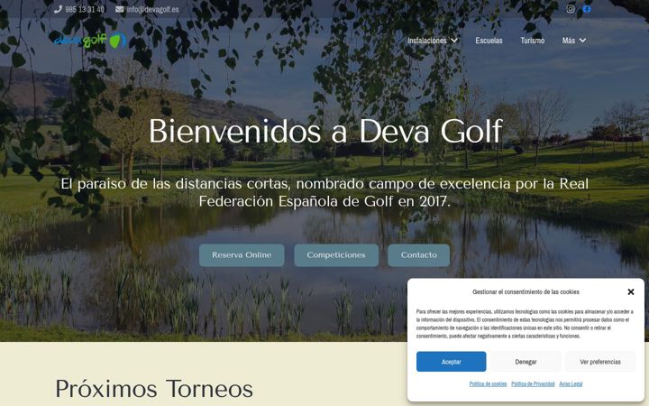 Screenshot ta' devagolf.es
