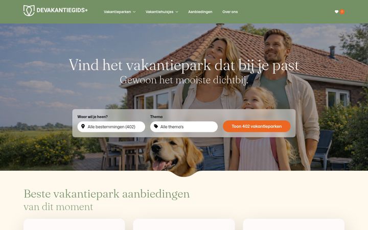Screenshot of devakantiegids.nl