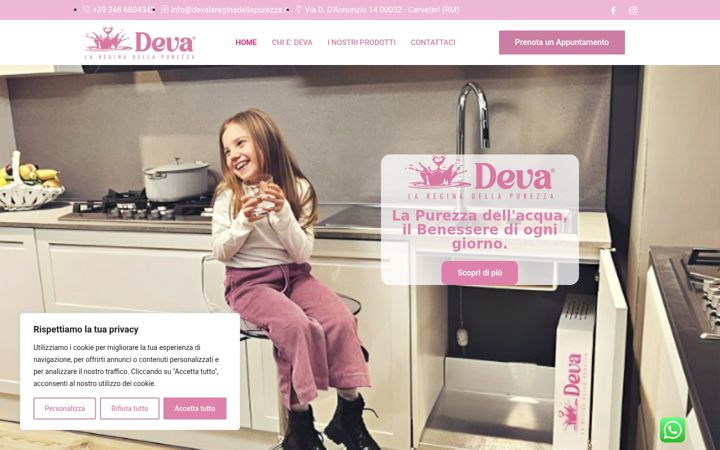 Screenshot of devalareginadellapurezza.it