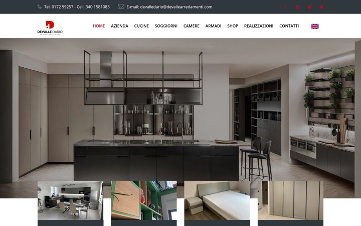 Screenshot of devallearredamenti.com