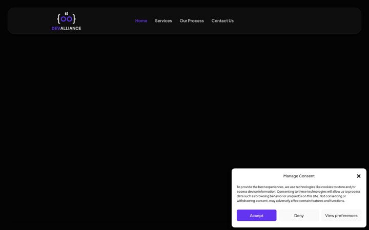 Skärmbild av devalliance.io