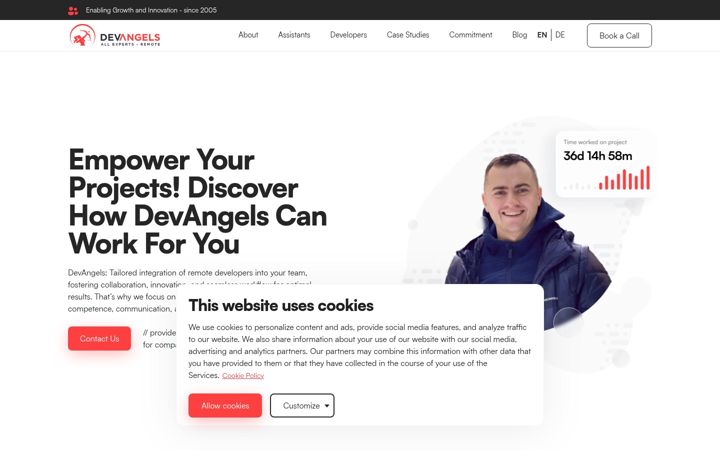 Screenshot of devangels.de