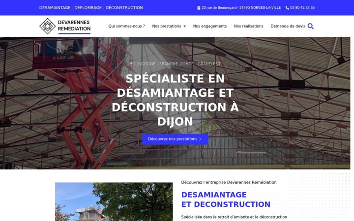 Screenshot of devarennes-remediation.fr