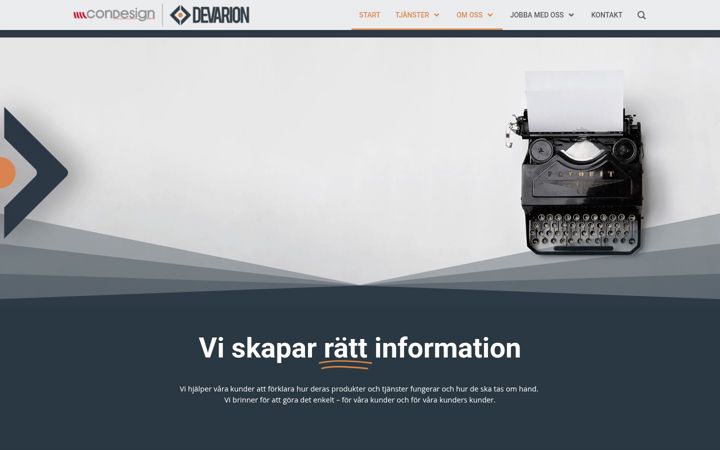 Skærmbillede af devarion.se