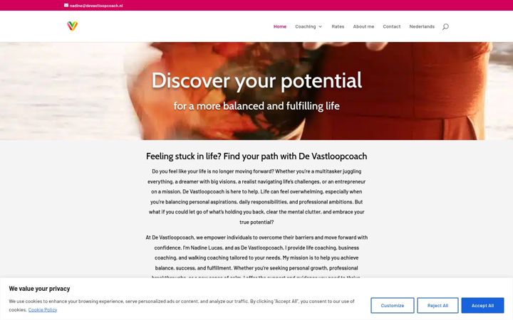 Screenshot of devastloopcoach.nl
