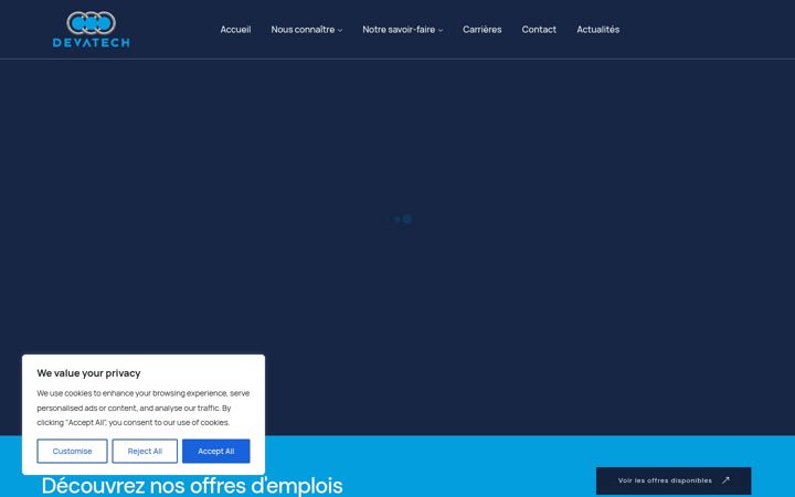 Screenshot του devatech.fr