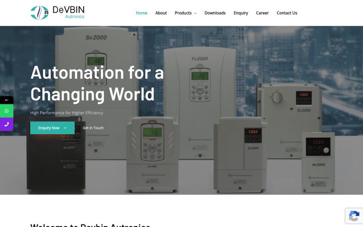 Screenshot of devbinautronics.com