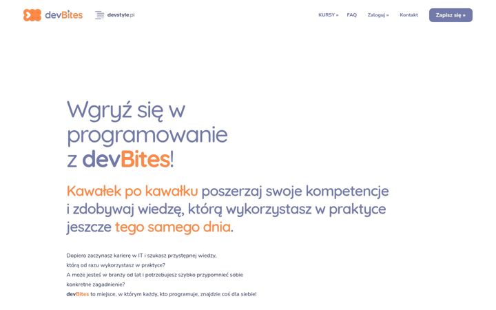 Screenshot ta' devbites.pl