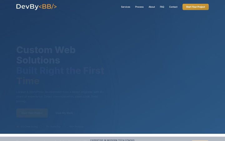 Screenshot of devbybb.com