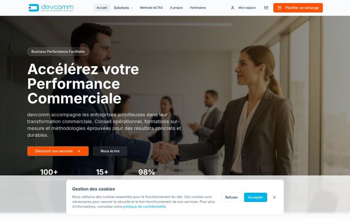 Screenshot of devcomm.fr
