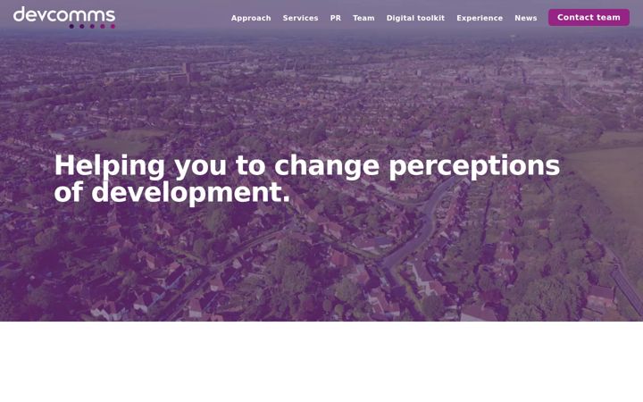 Screenshot of devcomms.co.uk