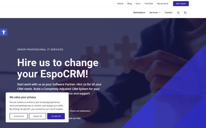 Ekrano kopija devcrm.it