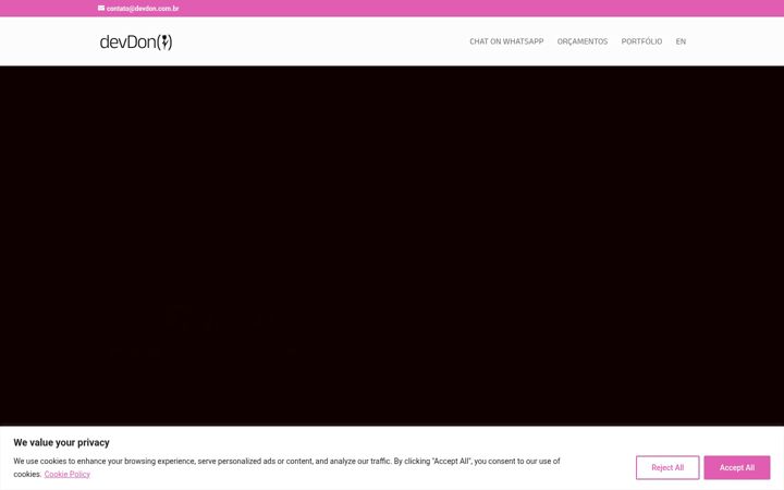 Ekraanipilt saidist devdon.com.br