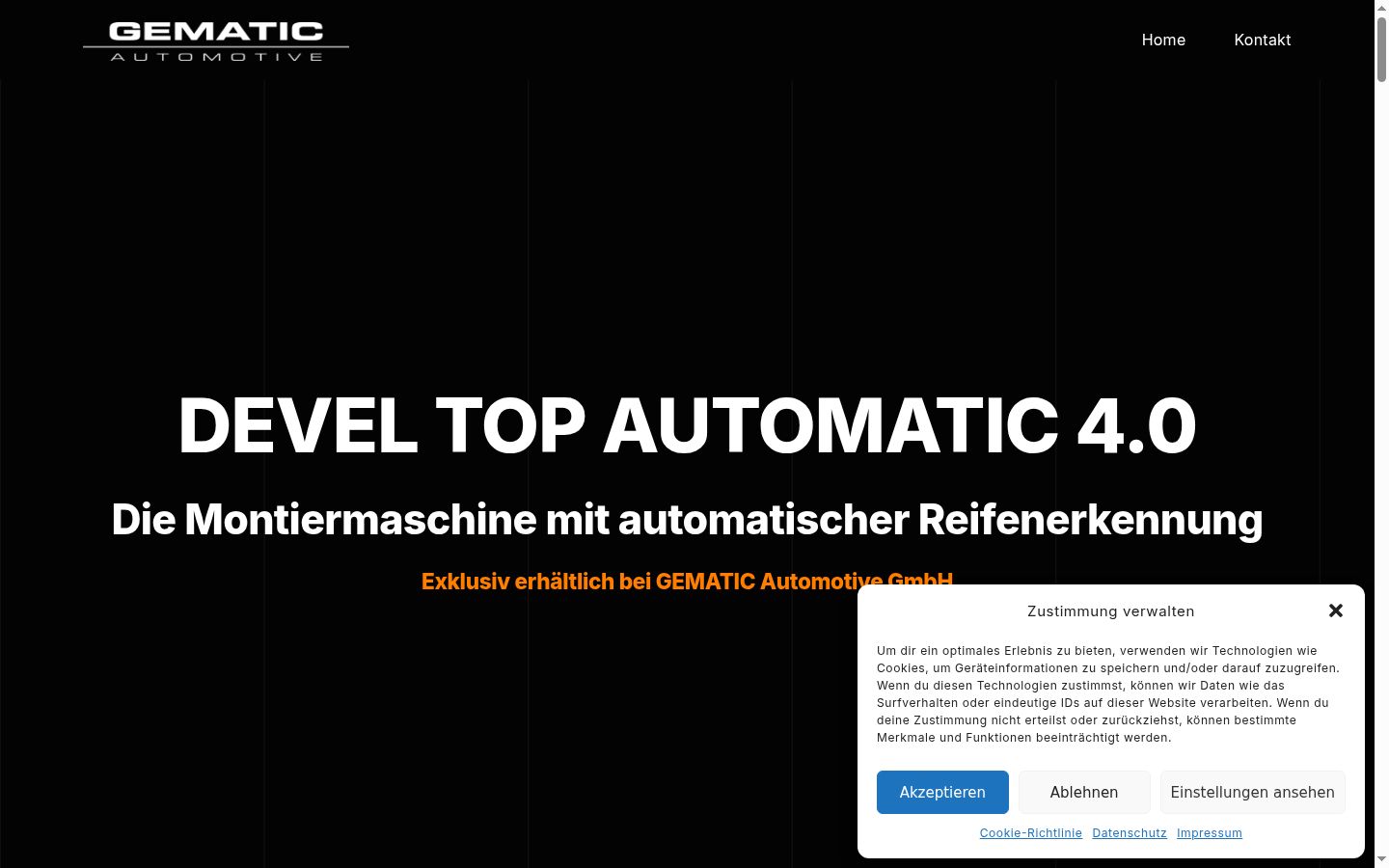 Screenshot des Einwilligungsbanners vor jeglicher Interaktion