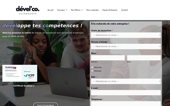 Screenshot of develcoalternance.fr
