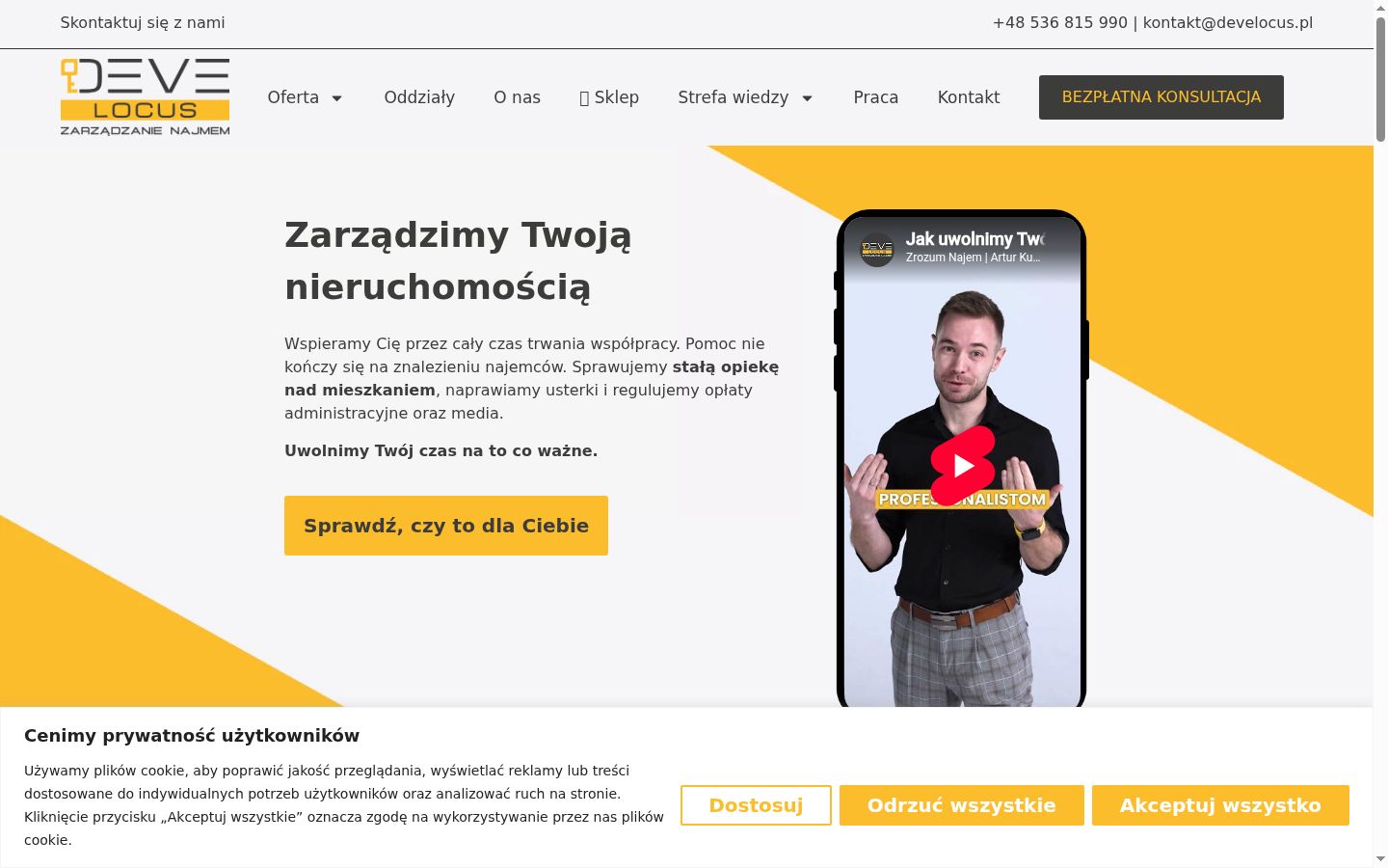 Snímek obrazovky baneru souhlasu zobrazeného před jakoukoli interakcí