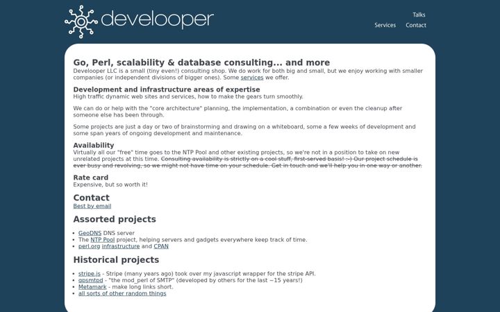 Screenshot of develooper.com