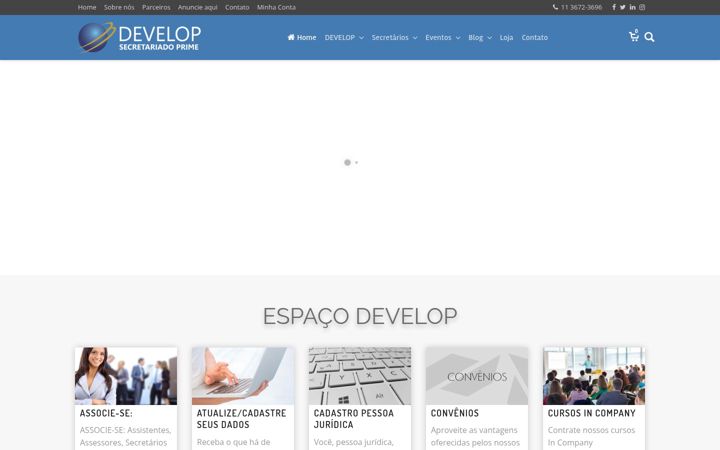 Ekraanipilt saidist develop.org.br