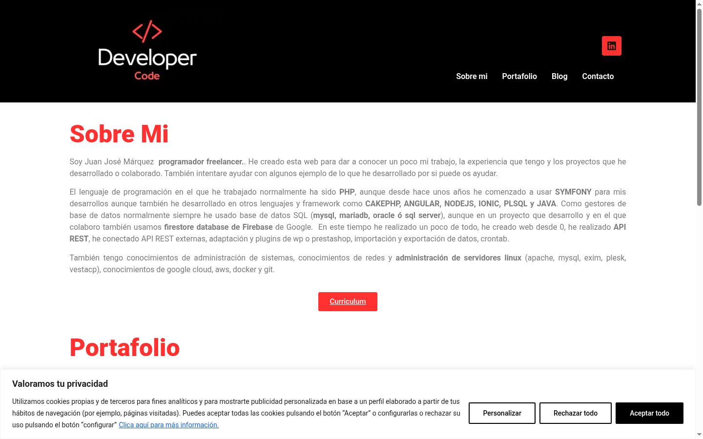 Screenshot tal-banner tal-kunsens muri qabel kwalunkwe interazzjoni