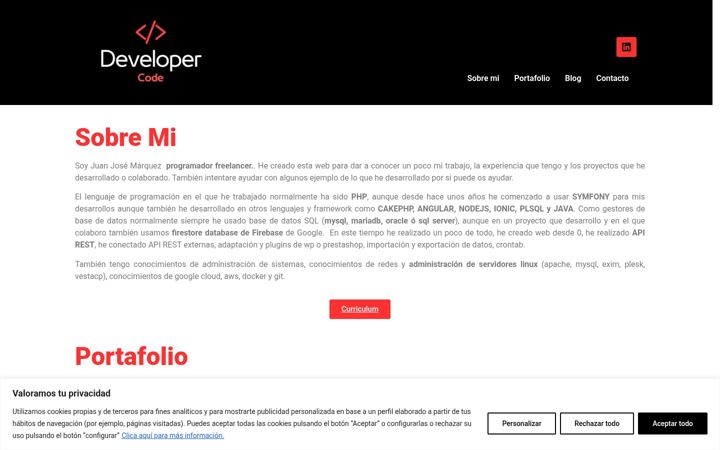 Screenshot ta' developer-code.es