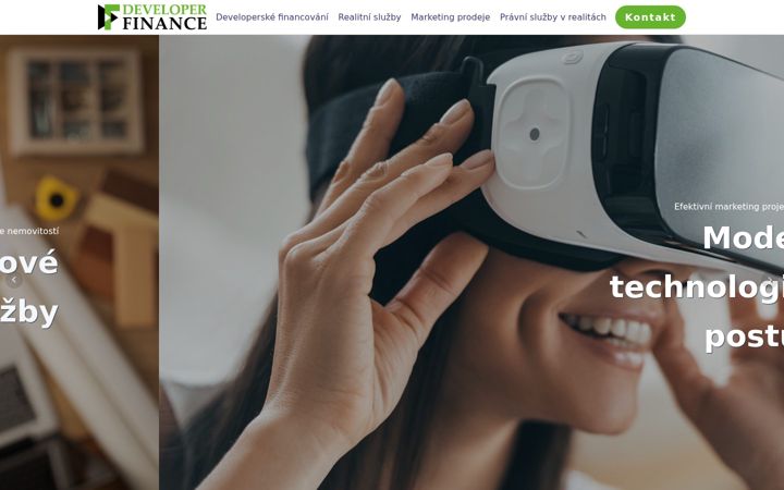 Екранна снимка на developer-finance.cz