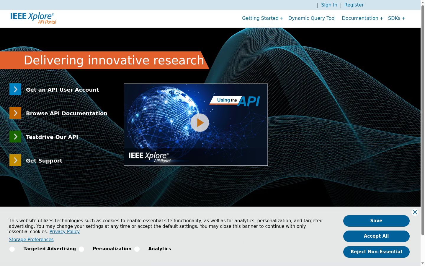 Screenshot del banner di consenso mostrato prima di qualsiasi interazione