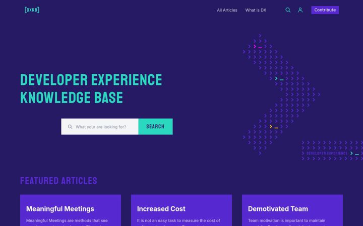 Skärmbild av developerexperience.io