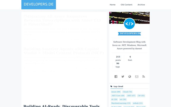 Screenshot of developers.de