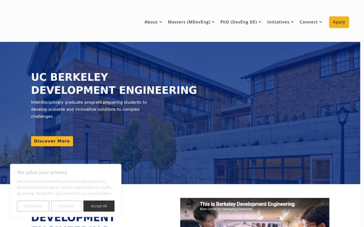 Screenshot di developmentengineering.berkeley.edu
