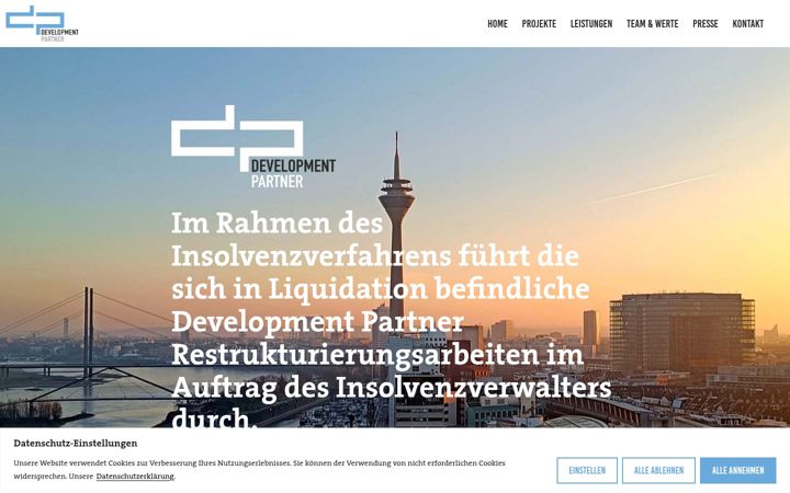 Screenshot of developmentpartner.de