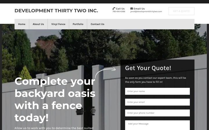 Screenshot of developmentthirtytwo.com