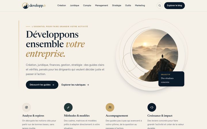 Ekraanipilt saidist developp.fr