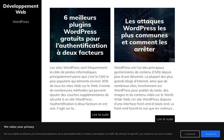 Captură de ecran a developpement-web.net