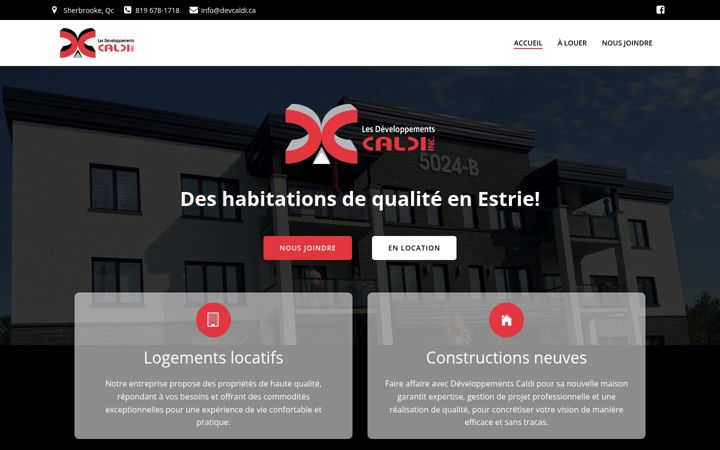 Screenshot of developpementscaldi.com