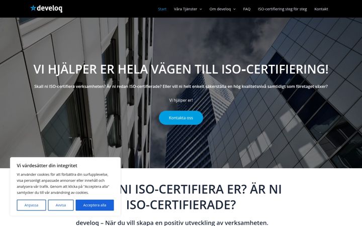 Screenshot of develoq.se