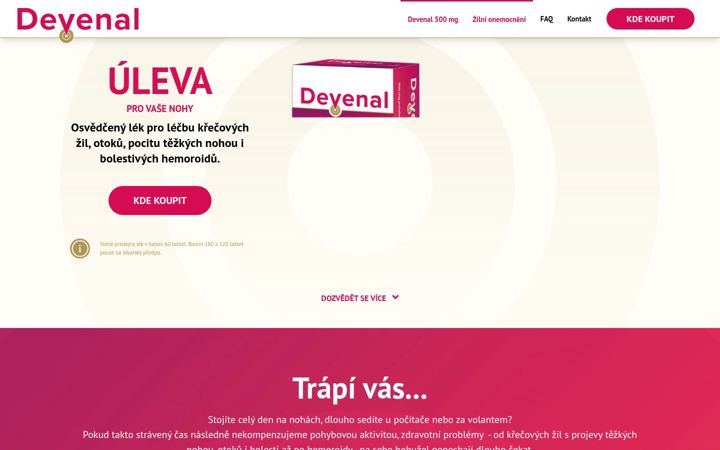 Екранна снимка на devenal.cz