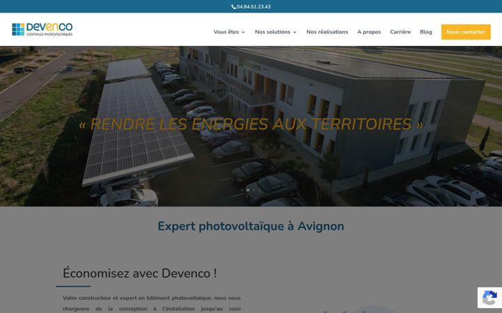 Ekraanipilt saidist devenco.fr