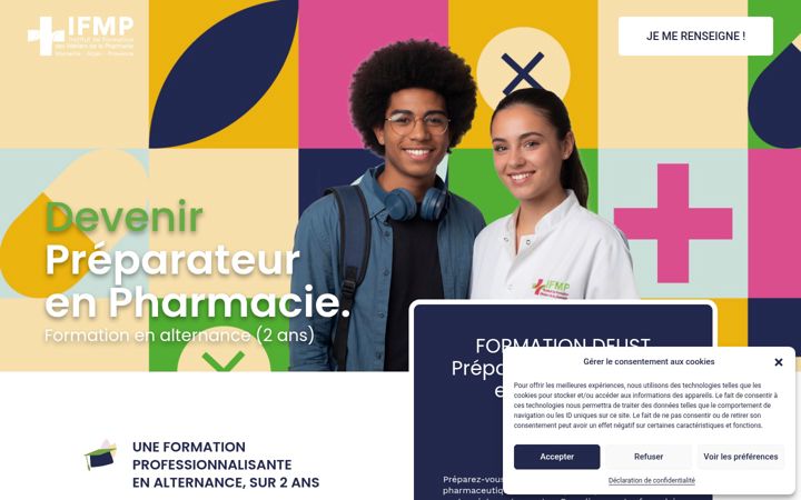 Ekraanipilt saidist devenirpreparateurenpharmacie.fr