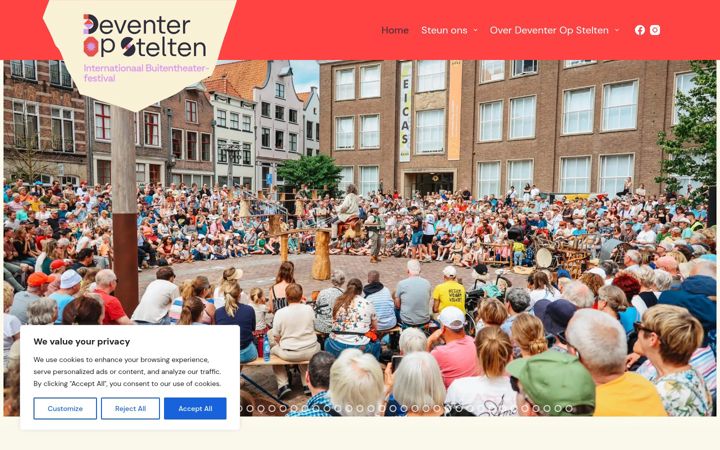 Screenshot of deventeropstelten.nl