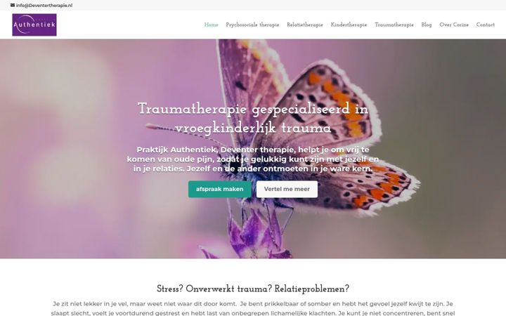 Screenshot of deventertherapie.nl