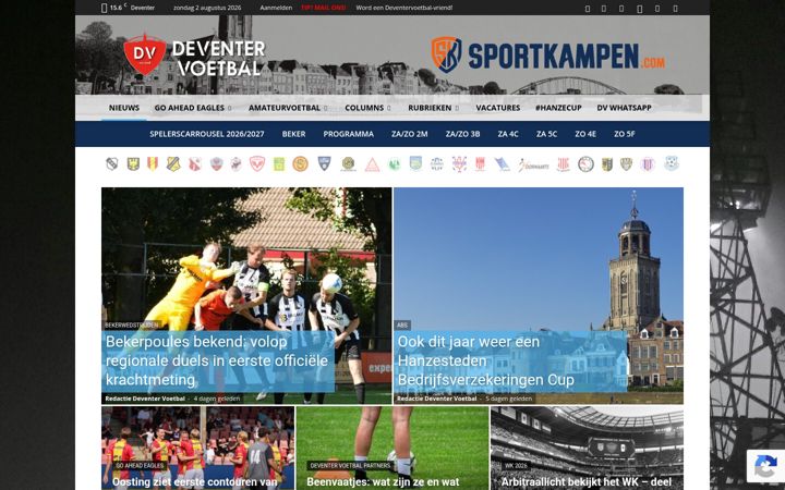 Képernyőkép: deventervoetbal.nl