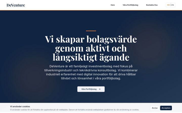 Screenshot of deventure.se