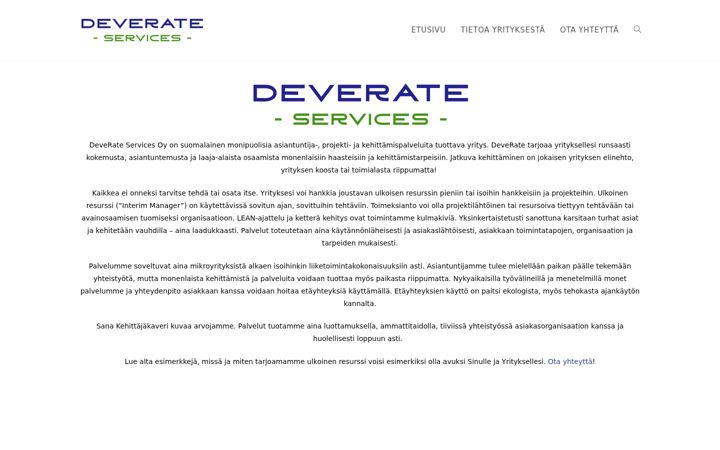 Screenshot di deverate.fi