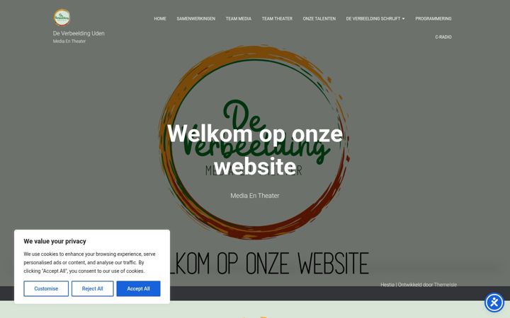 Screenshot of deverbeeldinguden.nl