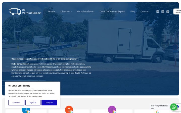 Screenshot of deverhuisexpert.be