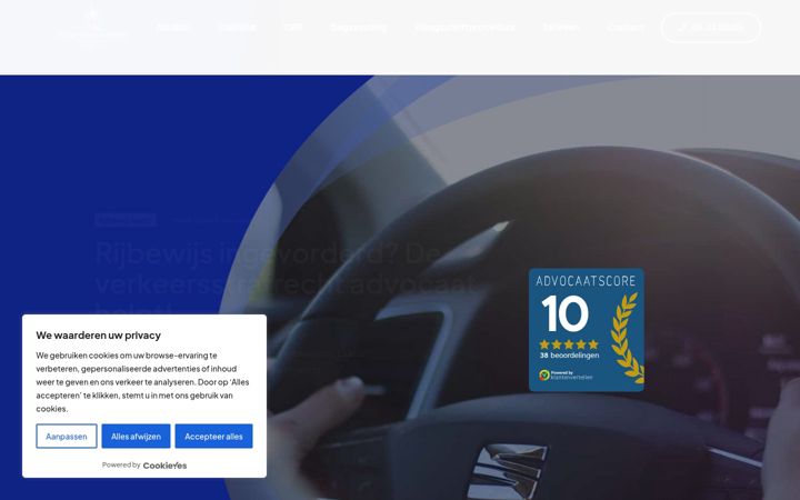 Képernyőkép: deverkeersstrafrechtadvocaat.nl