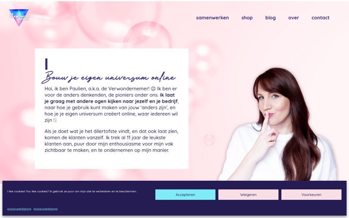 Screenshot of deverwondernemer.nl