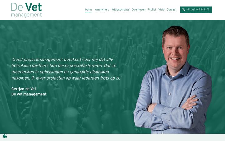 Screenshot of devet-management.nl