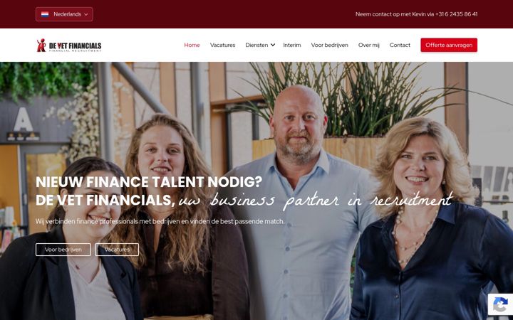 Screenshot of devetfinancials.nl